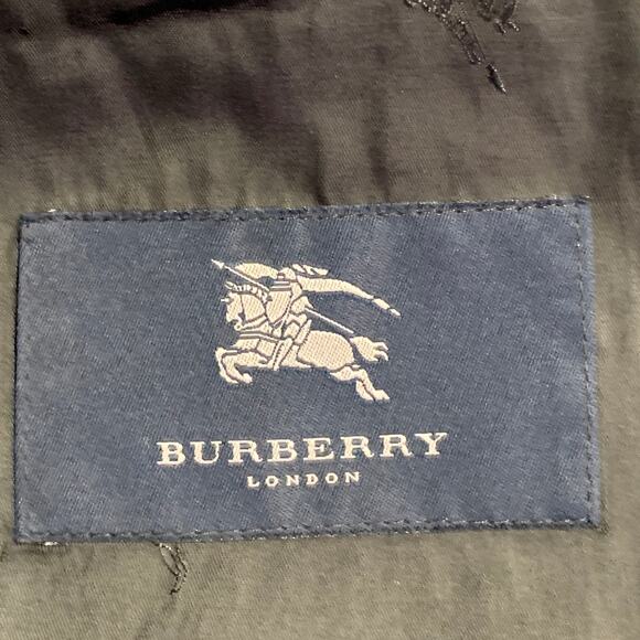 BURBERRY LONDON Size M Grey Charcoal Acetate Blend Twill Zip Buttons Coat - Picture 4 of 7